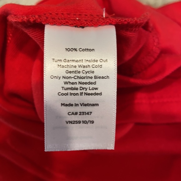 Talbots Flounce Hem Red Dress Large Petite - Picture 4 of 6